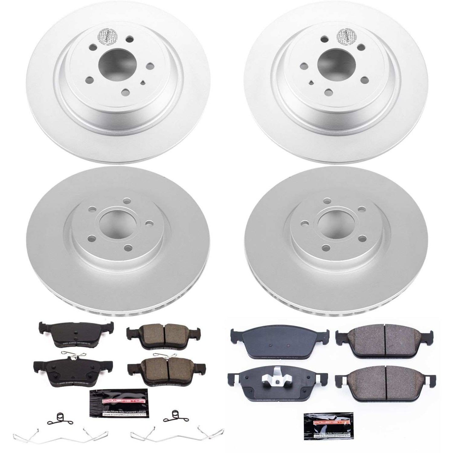 PowerStop Power Stop 17-18 Ford Escape Front & Rear Z23 Evolution Sport Coated Brake Kit CRK7569