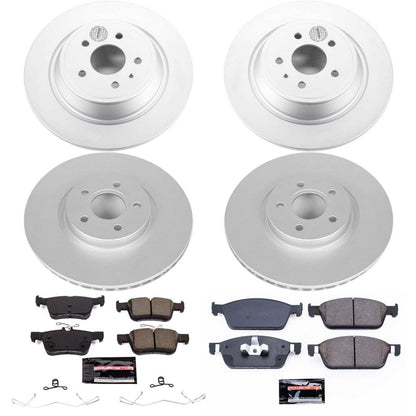 PowerStop Power Stop 17-18 Ford Escape Front & Rear Z23 Evolution Sport Coated Brake Kit CRK7569