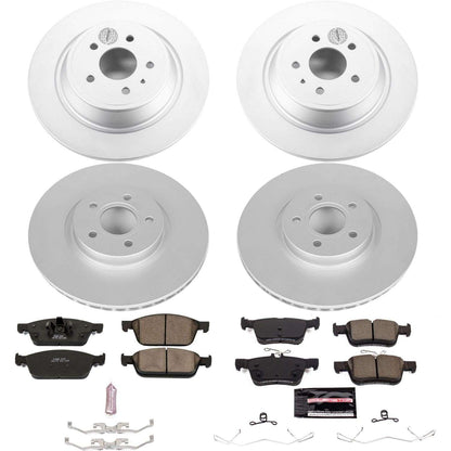 PowerStop Power Stop 17-19 Ford Escape Front & Rear Z23 Evolution Sport Coated Brake Kit CRK7570
