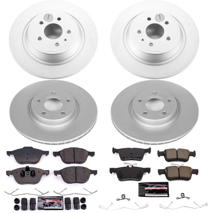 PowerStop Power Stop 17-19 Ford Escape Front & Rear Z23 Evolution Sport Coated Brake Kit CRK7571