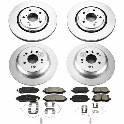 PowerStop Power Stop 16-19 Honda Pilot Front & Rear Z17 Evolution Geomet Coated Brake Kit CRK7576