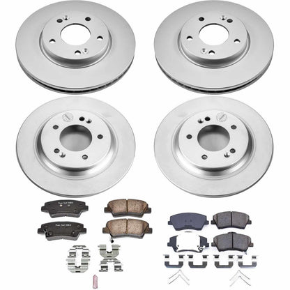 PowerStop Power Stop 18-19 Hyundai Elantra GT Front & Rear Z17 Evolution Geomet Coated Brake Kit CRK7580