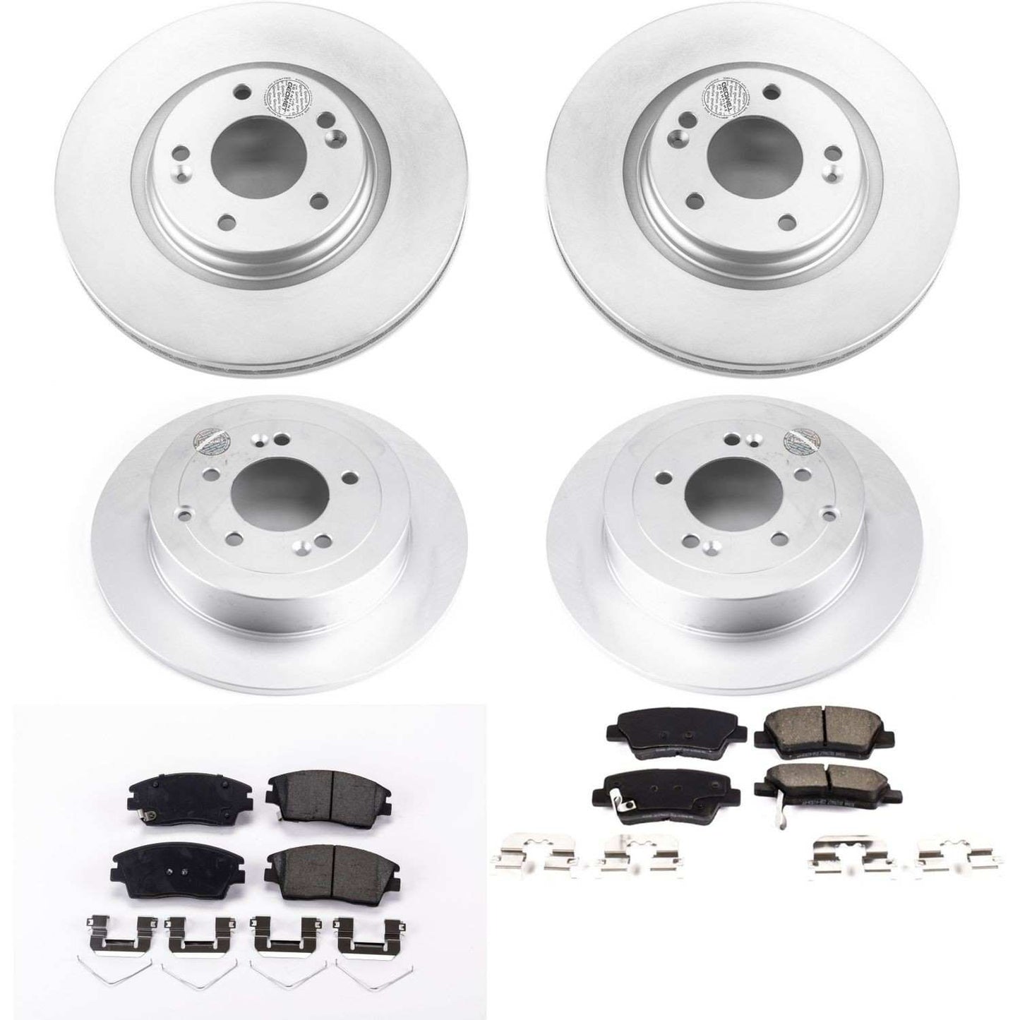 PowerStop Power Stop 16-18 Hyundai Tucson Front & Rear Z17 Evolution Geomet Coated Brake Kit CRK7581