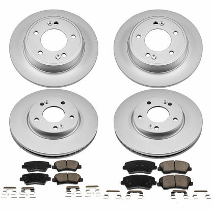 PowerStop Power Stop 16-17 Hyundai Veloster Front & Rear Z17 Evolution Geomet Coated Brake Kit CRK7582