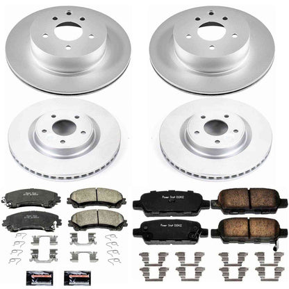 PowerStop Power Stop 16-17 Infiniti QX50 Front & Rear Z17 Evolution Geomet Coated Brake Kit CRK7584