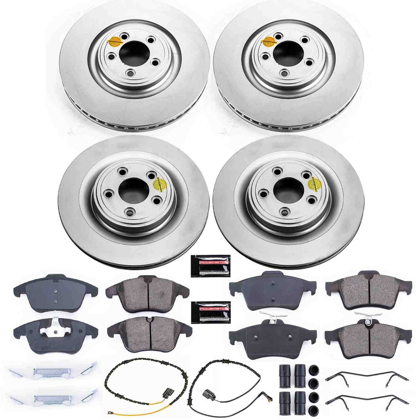 PowerStop Power Stop 13-15 Jaguar XF Front & Rear Z23 Evolution Sport Coated Brake Kit CRK7592