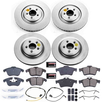 PowerStop Power Stop 13-15 Jaguar XF Front & Rear Z23 Evolution Sport Coated Brake Kit CRK7592