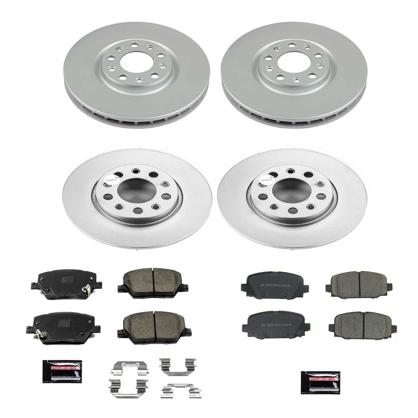 PowerStop Power Stop 17-19 Jeep Compass Front & Rear Z17 Evolution Geomet Coated Brake Kit CRK7598