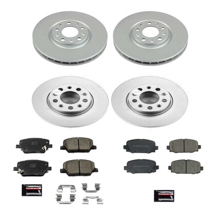 PowerStop Power Stop 17-19 Jeep Compass Front & Rear Z17 Evolution Geomet Coated Brake Kit CRK7598