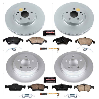 PowerStop Power Stop 14-16 Mercedes-Benz E250 Front & Rear Z23 Evolution Sport Coated Brake Kit CRK7612
