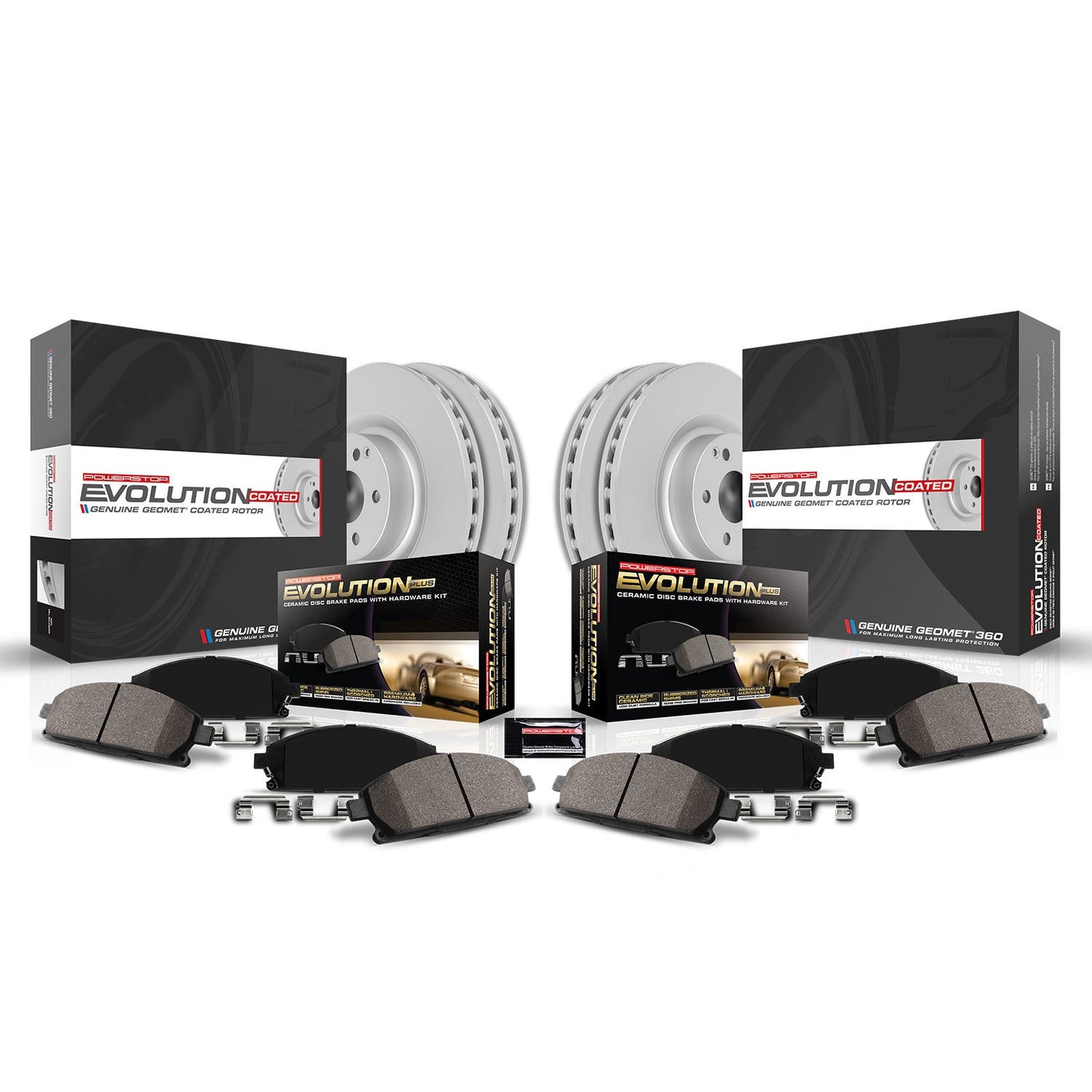 PowerStop Power Stop 10-16 Mercedes-Benz E350 Front & Rear Z23 Evolution Sport Coated Brake Kit CRK7615