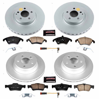 PowerStop Power Stop 10-16 Mercedes-Benz E350 Front & Rear Z23 Evolution Sport Coated Brake Kit CRK7616