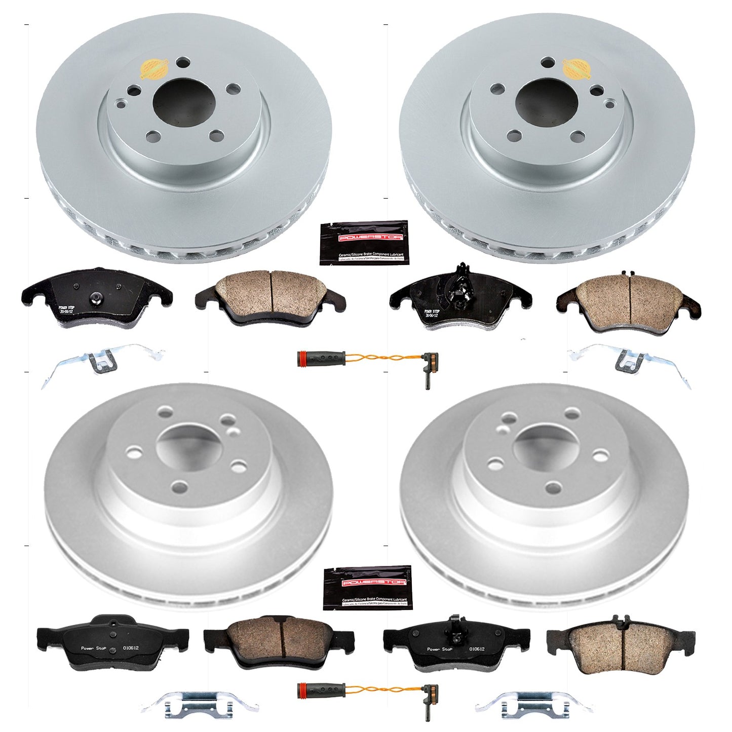 PowerStop Power Stop 10-16 Mercedes-Benz E350 Front & Rear Z23 Evolution Sport Coated Brake Kit CRK7616
