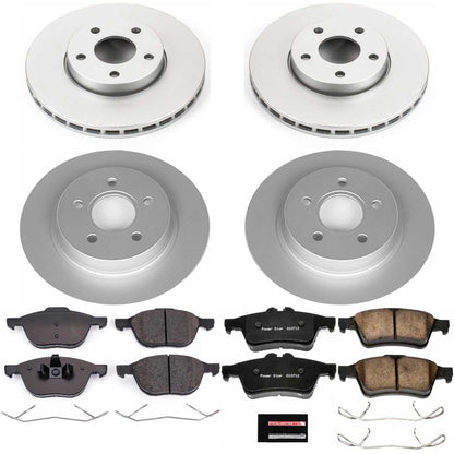 PowerStop Power Stop 12-13 Volvo C30 Front & Rear Z23 Evolution Sport Coated Brake Kit CRK7635