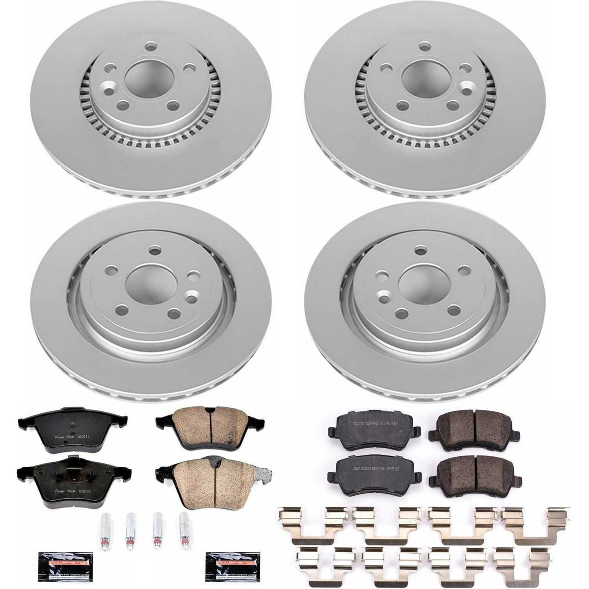 PowerStop Power Stop 15-18 Volvo S60 Front & Rear Z23 Evolution Sport Coated Brake Kit CRK7637