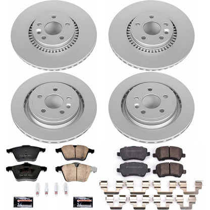 PowerStop Power Stop 15-18 Volvo S60 Front & Rear Z23 Evolution Sport Coated Brake Kit CRK7637