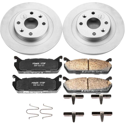 PowerStop Power Stop 91-96 Ford Escort Rear Z17 Evolution Geomet Coated Brake Kit CRK770