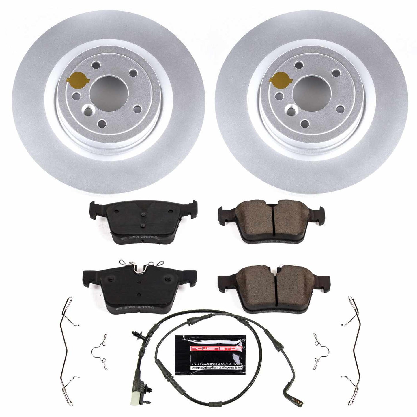 PowerStop Power Stop 2017 Jaguar XE Rear Z23 Evolution Sport Coated Brake Kit CRK7733