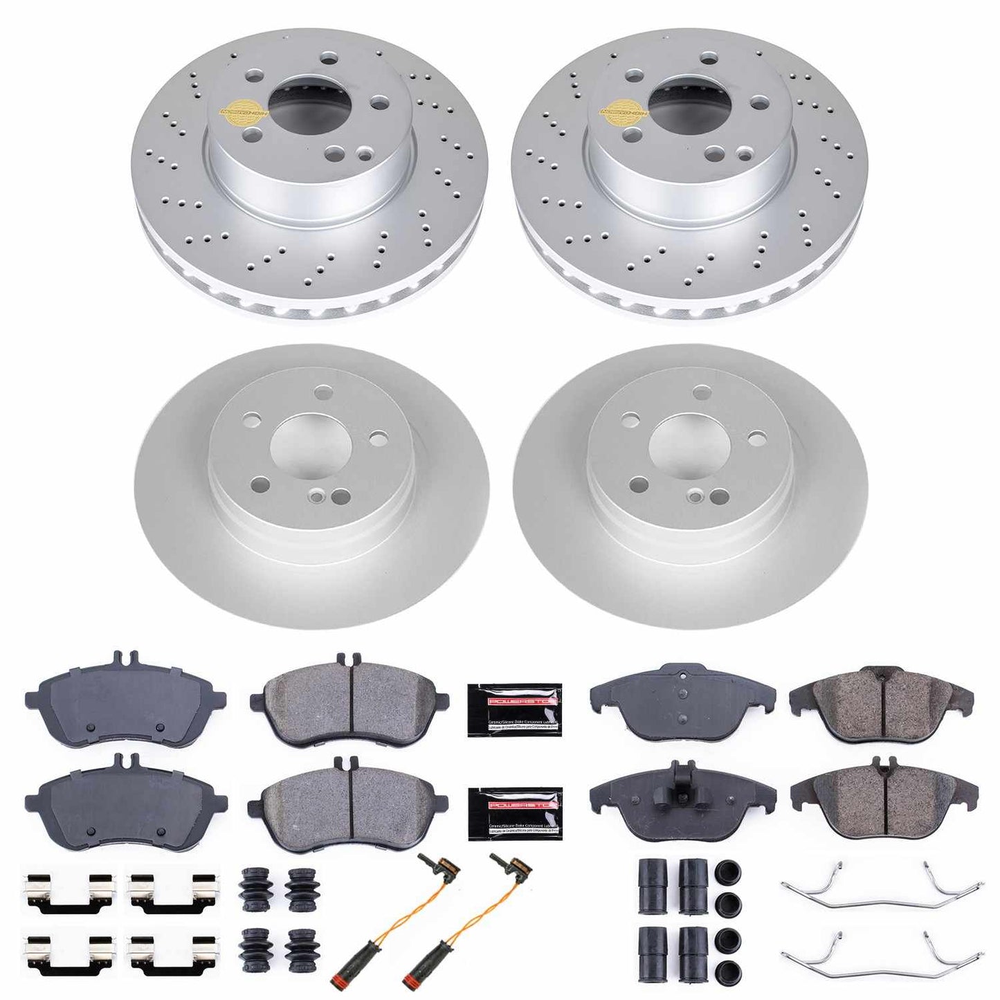 PowerStop Power Stop 2015 Mercedes-Benz C250 Front & Rear Z23 Evolution Sport Coated Brake Kit CRK7759