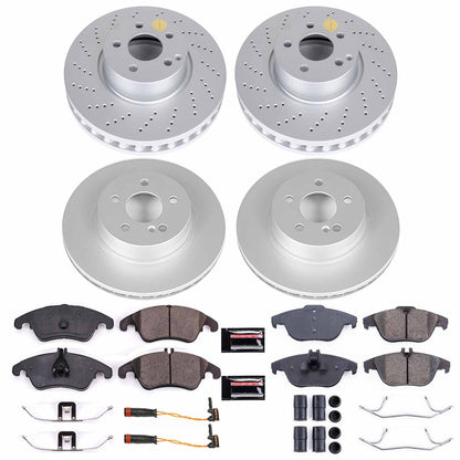 PowerStop Power Stop 2014 Mercedes-Benz C300 Front & Rear Z23 Evolution Sport Coated Brake Kit CRK7760
