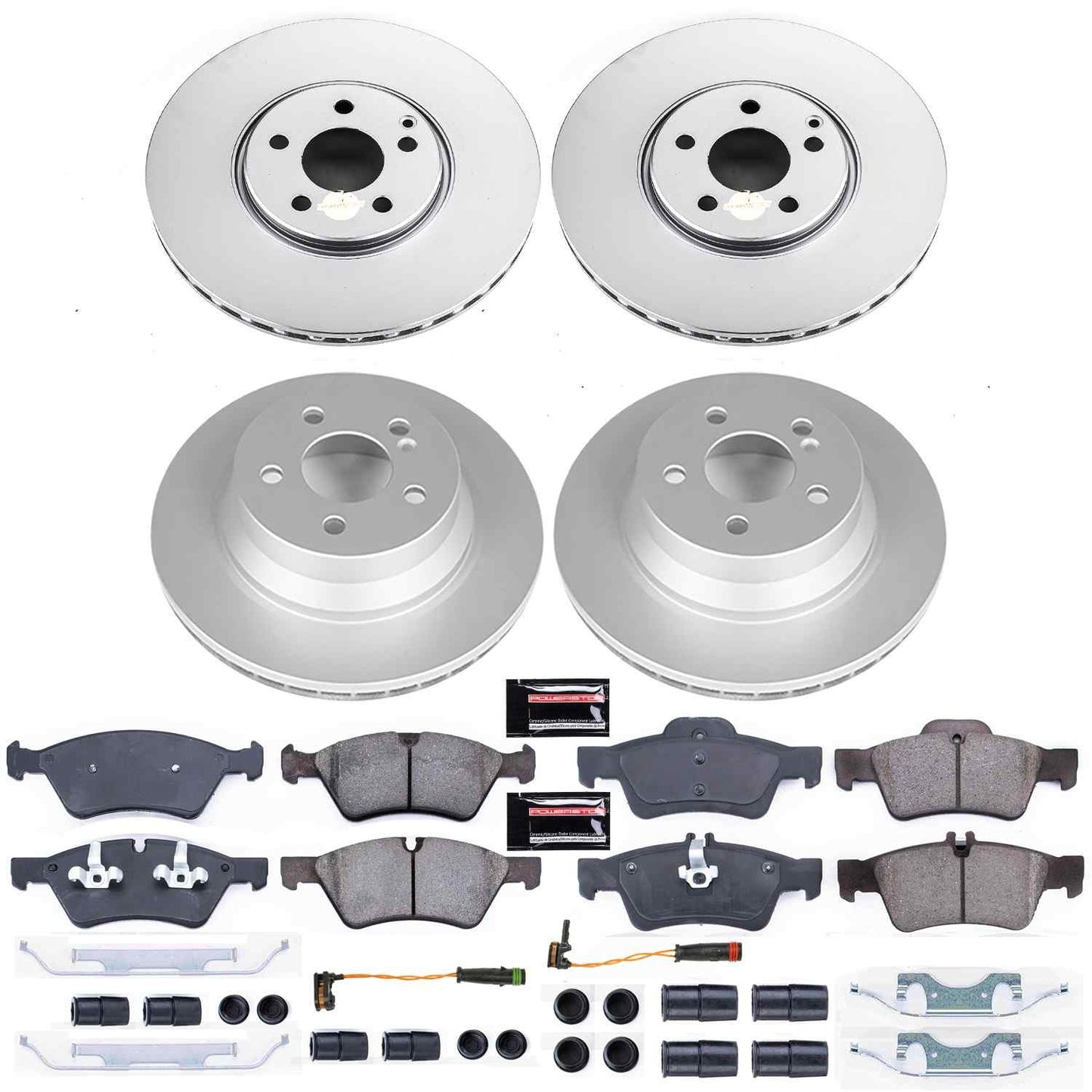 PowerStop Power Stop 07-09 Mercedes-Benz E550 Front & Rear Z23 Evolution Sport Coated Brake Kit CRK7761