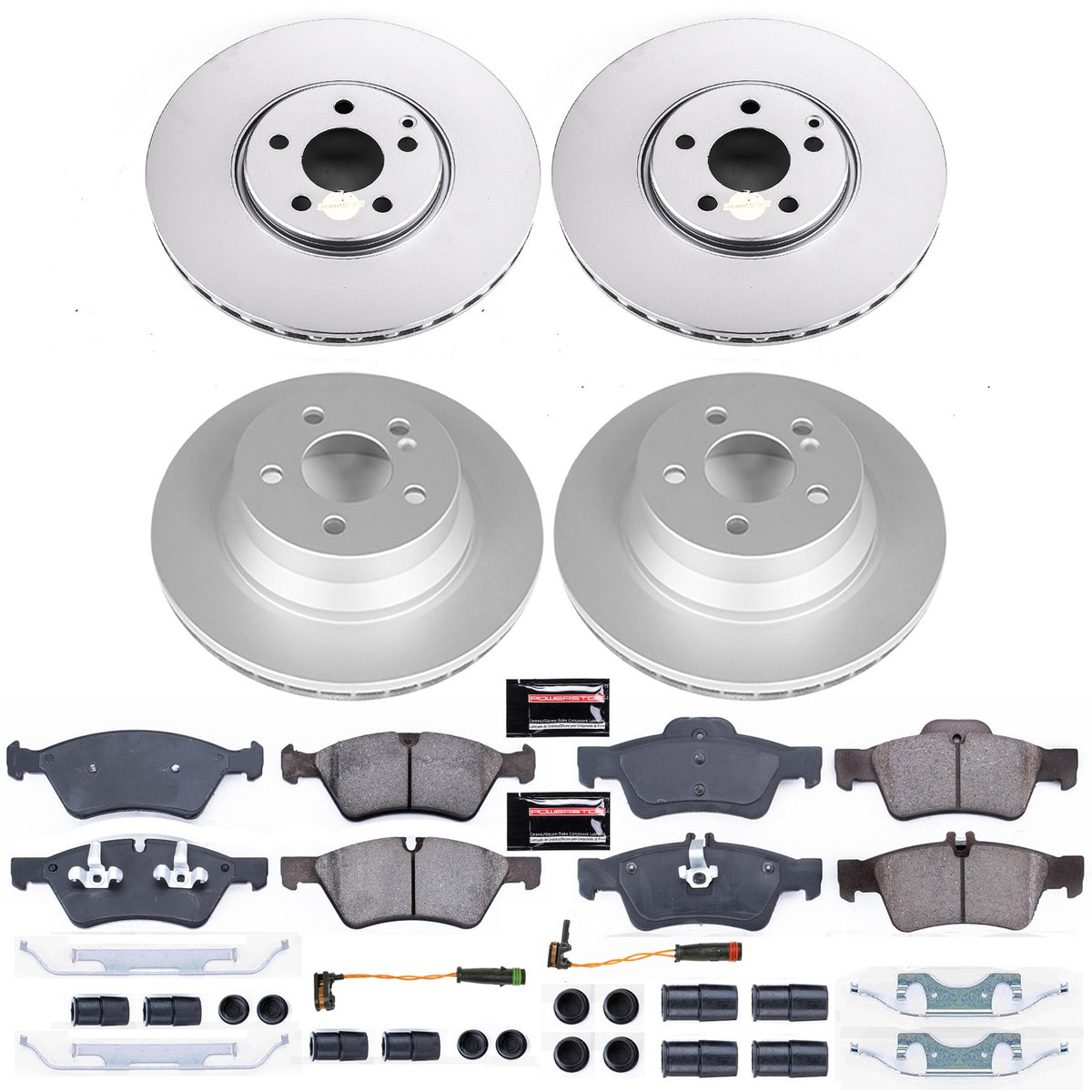 PowerStop Power Stop 07-09 Mercedes-Benz E550 Front & Rear Z23 Evolution Sport Coated Brake Kit CRK7761