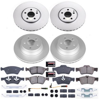 PowerStop Power Stop 07-09 Mercedes-Benz E550 Front & Rear Z23 Evolution Sport Coated Brake Kit CRK7761