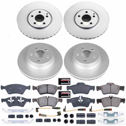 PowerStop Power Stop 2006 Mercedes-Benz E500 Front & Rear Z23 Evolution Sport Coated Brake Kit CRK7762