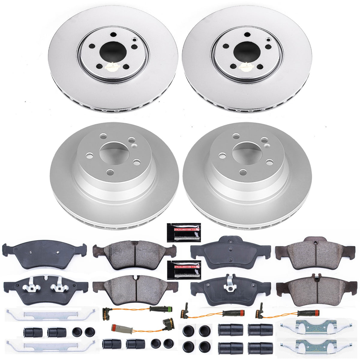 PowerStop Power Stop 2006 Mercedes-Benz E500 Front & Rear Z23 Evolution Sport Coated Brake Kit CRK7762