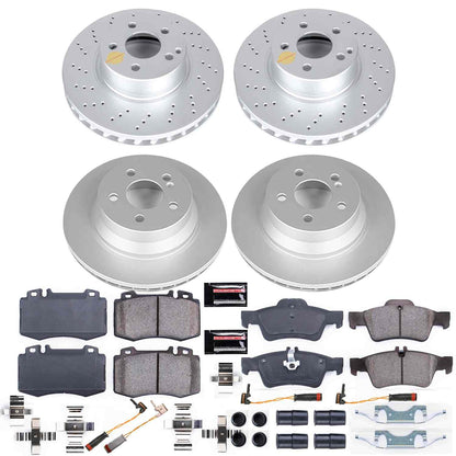 PowerStop Power Stop 04-06 Mercedes-Benz E500 Front & Rear Z23 Evolution Sport Coated Brake Kit CRK7764