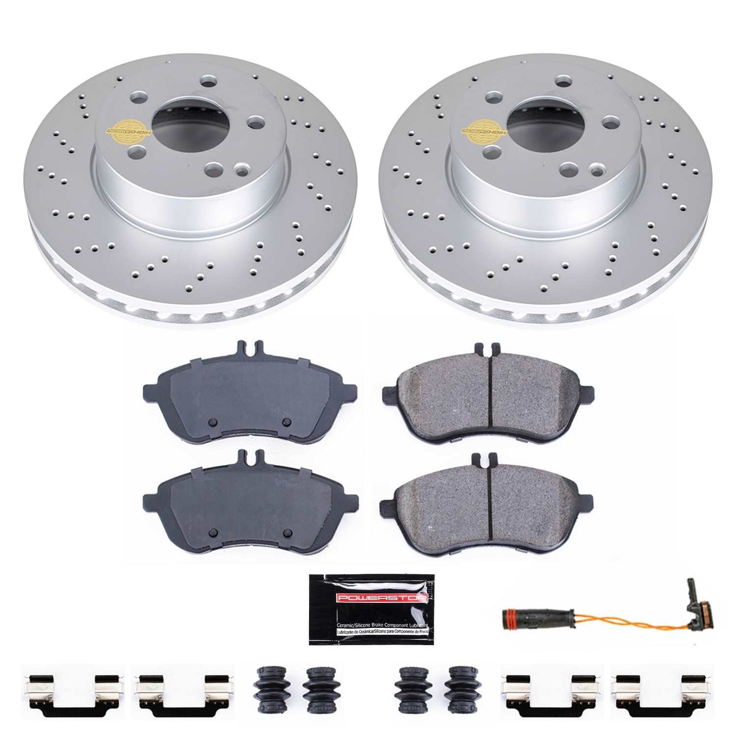 PowerStop Power Stop 2015 Mercedes-Benz C250 Front Z23 Evolution Sport Coated Brake Kit CRK7766
