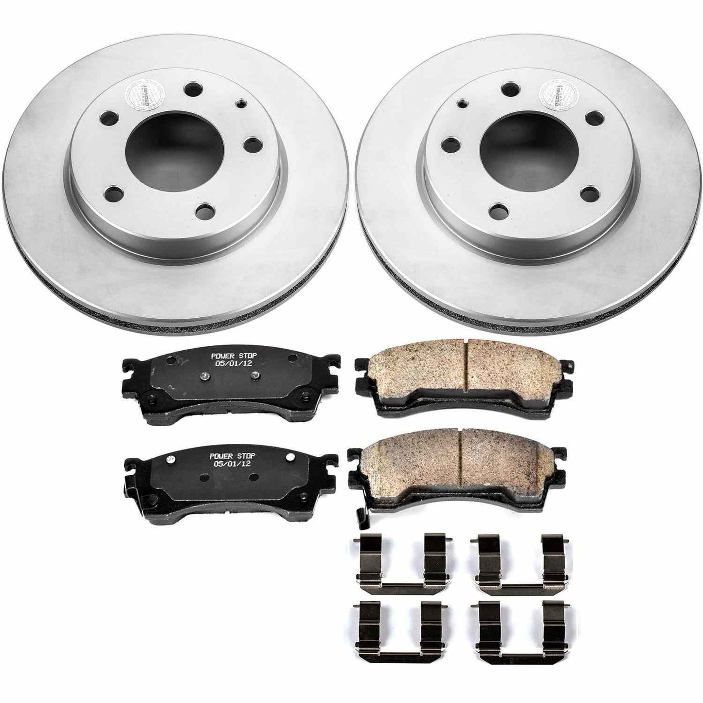 PowerStop Power Stop 93-97 Ford Probe Front Z17 Evolution Geomet Coated Brake Kit CRK782