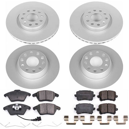 PowerStop Power Stop 2009 Volkswagen Passat Front & Rear Z23 Evolution Sport Coated Brake Kit CRK7838