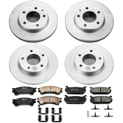 PowerStop Power Stop 93-97 Ford Probe Front & Rear Z17 Evolution Geomet Coated Brake Kit CRK783