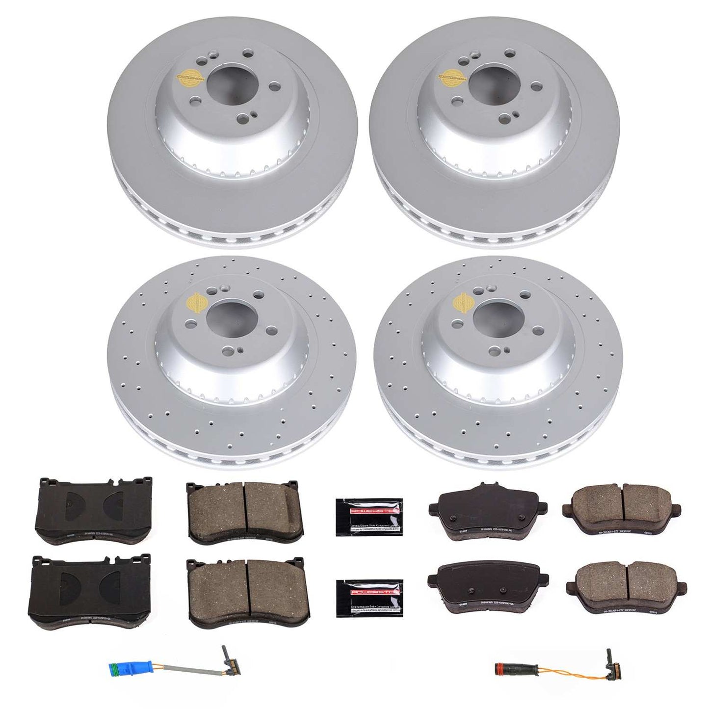 PowerStop Power Stop 2017 Mercedes-Benz Maybach S550 Front & Rear Z23 Evolution Sport Coated Brake Kit CRK7853