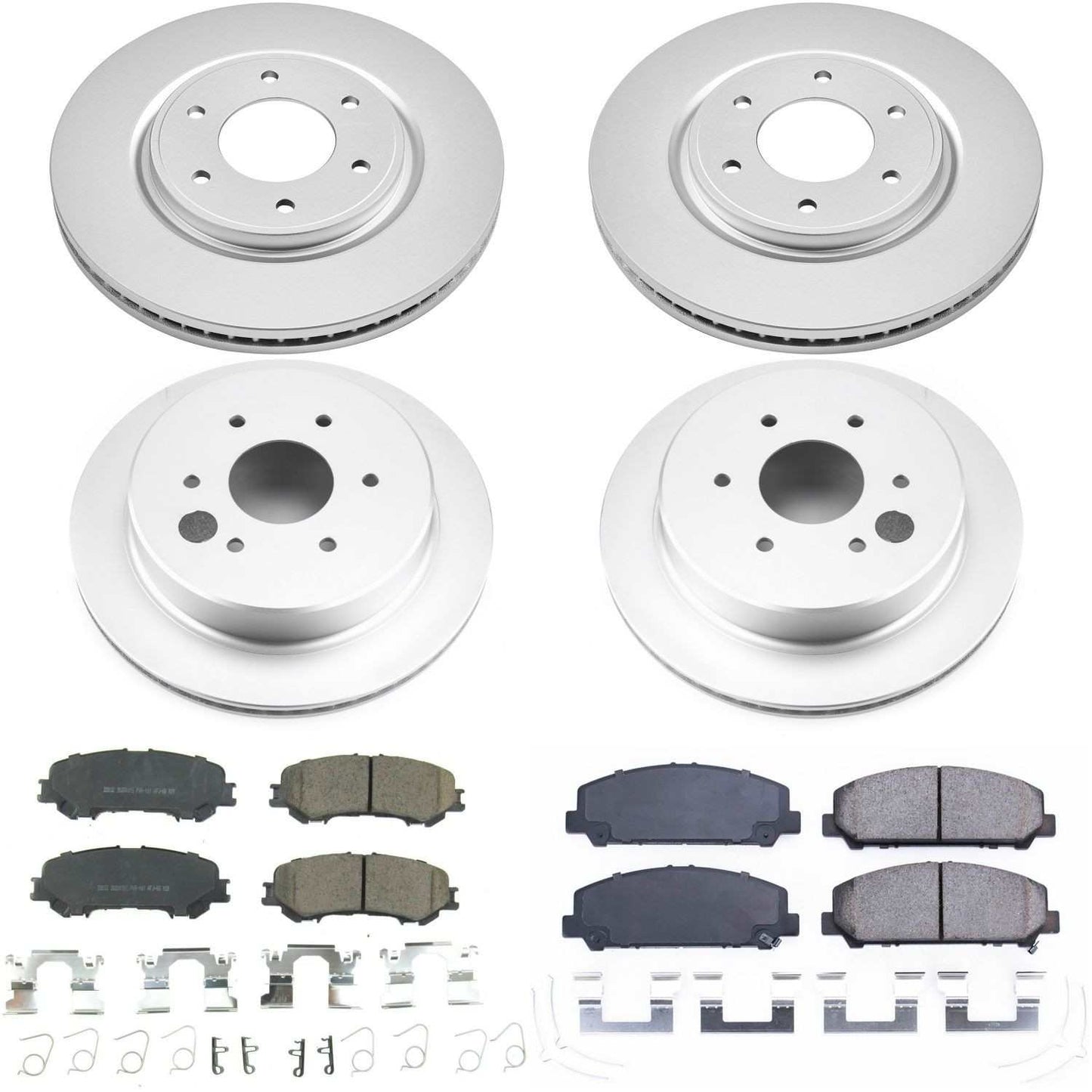 PowerStop Power Stop 17-18 Nissan Titan Front & Rear Z17 Evolution Geomet Coated Brake Kit CRK7866