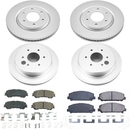 PowerStop Power Stop 17-18 Nissan Titan Front & Rear Z17 Evolution Geomet Coated Brake Kit CRK7866