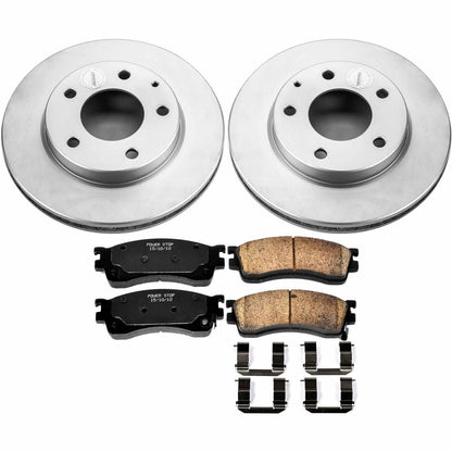 PowerStop Power Stop 01-03 Mazda Protege Front Z17 Evolution Geomet Coated Brake Kit CRK788