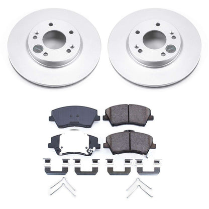 PowerStop Power Stop 17-19 Hyundai Ioniq Front Z17 Evolution Geomet Coated Brake Kit CRK7893