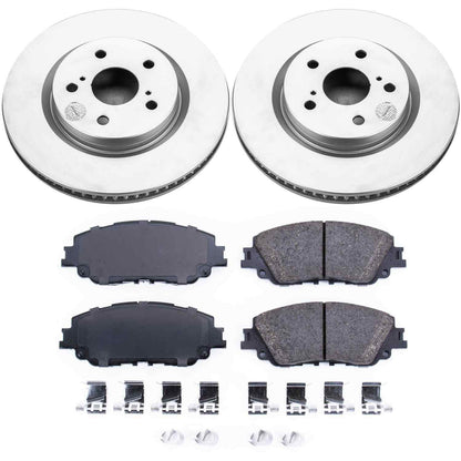 PowerStop Power Stop 2019 Toyota Avalon Front Z17 Evolution Geomet Coated Brake Kit CRK7895