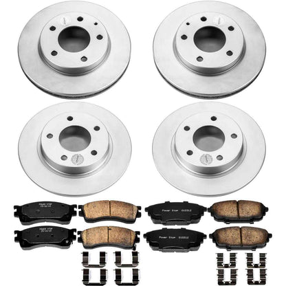 PowerStop Power Stop 01-03 Mazda Protege Front & Rear Z17 Evolution Geomet Coated Brake Kit CRK789