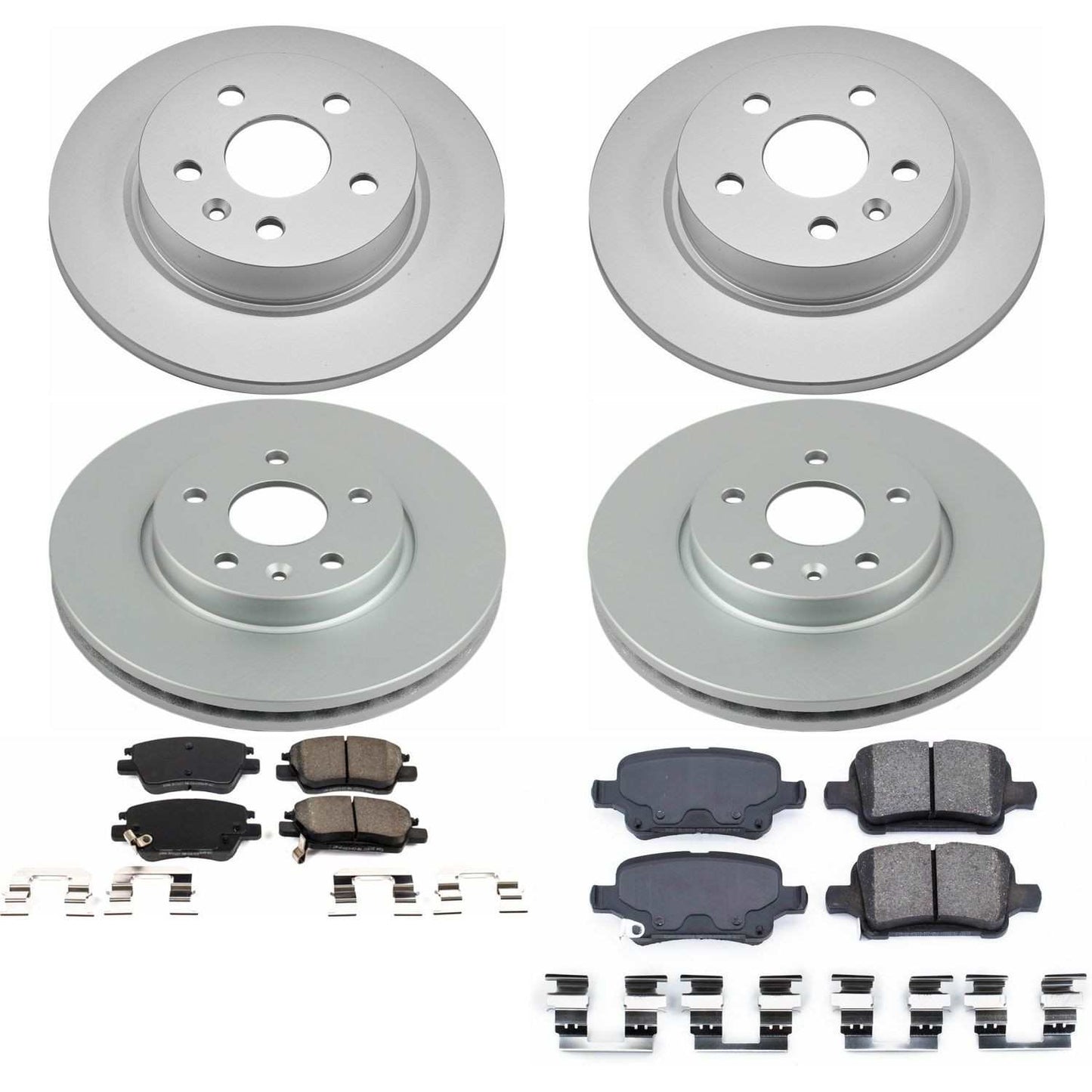 PowerStop Power Stop 2016 Chevrolet Cruze Front & Rear Z17 Evolution Geomet Coated Brake Kit CRK7907