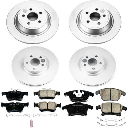 PowerStop Power Stop 17-19 Lincoln MKZ Front & Rear Z17 Evolution Geomet Coated Brake Kit CRK7912
