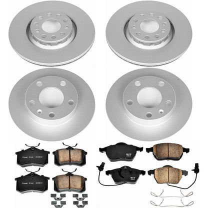 PowerStop Power Stop 04-05 Audi A4 Quattro Front & Rear Z23 Evolution Sport Coated Brake Kit CRK7919