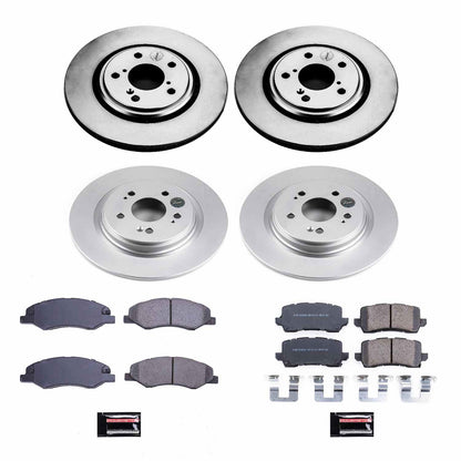 PowerStop Power Stop 18-19 Honda Odyssey Front & Rear Z17 Evolution Geomet Coated Brake Kit CRK7923