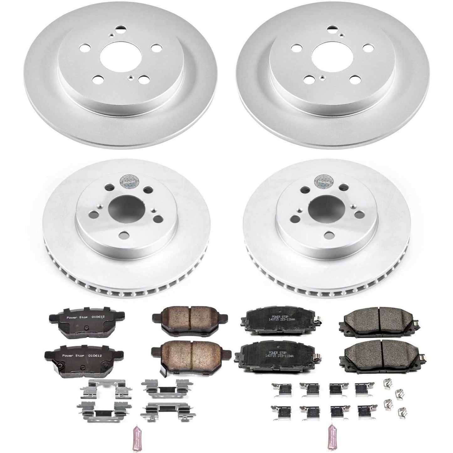 PowerStop Power Stop 2018 Toyota Prius Prime Front & Rear Z17 Evolution Geomet Coated Brake Kit CRK7924