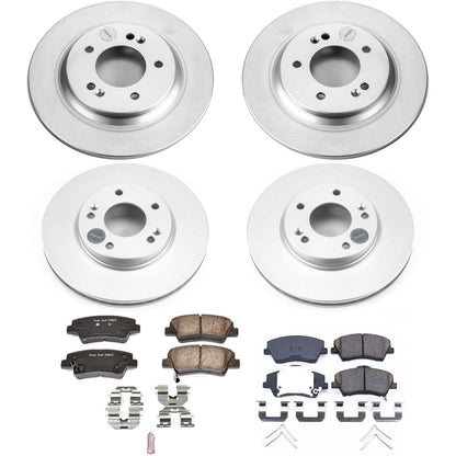 PowerStop Power Stop 2017 Hyundai Ioniq Front & Rear Z17 Evolution Geomet Coated Brake Kit CRK7928