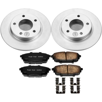 PowerStop Power Stop 01-03 Mazda Protege Rear Z17 Evolution Geomet Coated Brake Kit CRK792