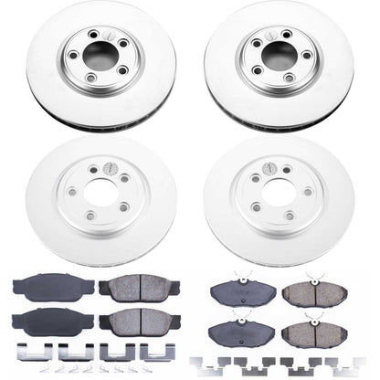 PowerStop Power Stop 00-06 Lincoln LS Front & Rear Z17 Evolution Geomet Coated Brake Kit CRK7937