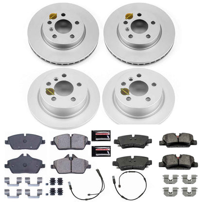PowerStop Power Stop 14-16 Mini Cooper Front & Rear Z23 Evolution Sport Coated Brake Kit CRK7978